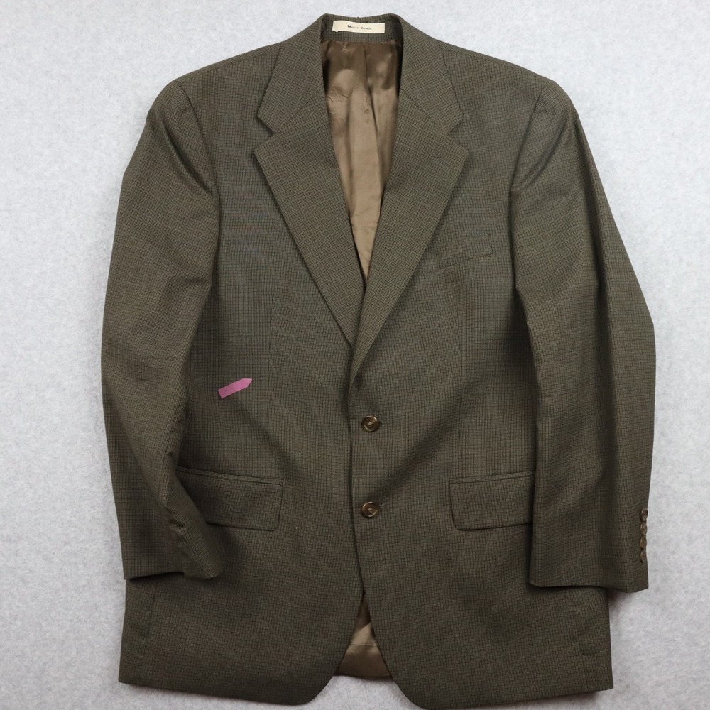 Chaps Ralph Lauren Blazer Mens 41R Wool 2-Button Suit Jacket Sport Coat Brown